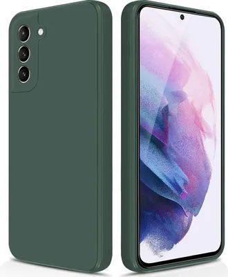 Produktbild von Silikon Hülle für Samsung Galaxy S21+ / S21 Plus 5G Flüssigsilikon Dünn Gel Gummi Matt Kratzfeste Schutzhülle Nachtgrün