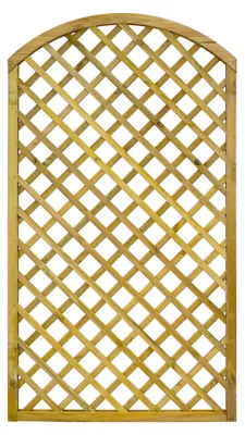 Produktbild von Ligna Gard Rankgitter Lausanne gebogen 7x7 cm Löcher 100x180 cm Holzzaun Kiefer Kesseldruckimprägniert 44x44 mm Rahmen 12x30 mm Lamellen