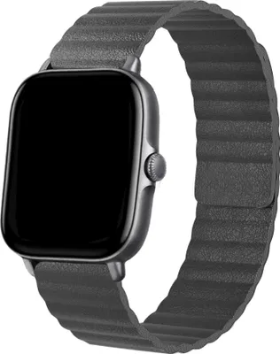 Produktbild von Strap-it Amazfit GTS 3 Lederarmband Loop (Grau)