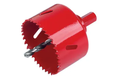 Produktbild von wolfcraft GmbH 1 Lochsäge, Einzelbild, Bohrer, Gipskarton, Nicht-eisenhaltiges Metall, Kunststoff, Sperrholz, Stahl, Holz, Rot, Bimetallisch, Hochgeschwindigkeitsstahl (HSS)