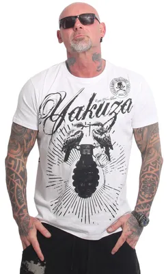 Produktbild von Yakuza Herren Grenade Regular T-Shirt, Weiß, M