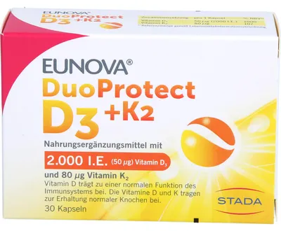 Obrázek produktu pro EUNOVA DuoProtect D3+K2 2000 I.U./80 µg kapslí, 30 kapslí