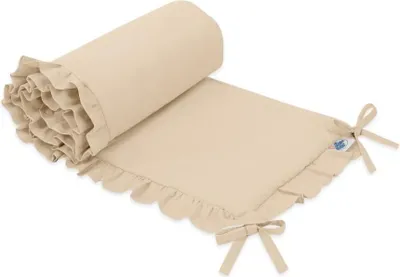 Immagine prodotto di Copertina per culla con balza - protezione in pannolenci - protezione e comfort ottimali