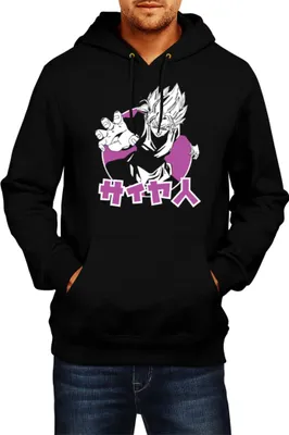 Immagine prodotto di Felpa con cappuccio da uomo Dragon Anime Manga Ball Z Goku 26, Man L , Noir