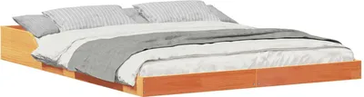 Produktbild von Bettrahmen Wachsbraun 160 x 200 cm Massives Kiefernholz