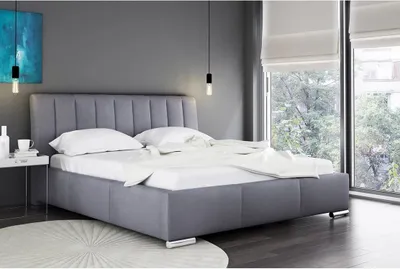 Obrázek produktu pro Čalouněná manželská postel 160x200 ZULMA - šedá