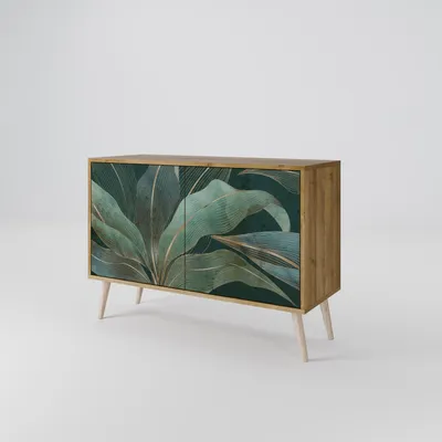 Produktbild von Spacerebels Kommode mit 2 Türen - Sideboard Komodenschrank - Highboard - Kleiderschrank Möbel - Wohnzimmer Schlafzimmer - 57,5×111×42 (HxBxT)