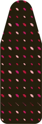 Produktbild von LauraStar Bügelbezug, 100% Baumwolle, Tief-Schwarz, 131x55 cm, passend für Bügelbretter bis 125x42 cm, Universal, waschmaschinenfest, Klipp-System, Faltmarkierungen, Lips