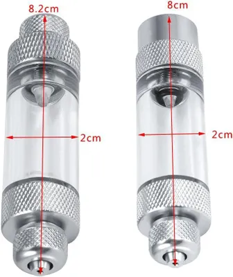 Produktbild von Aquarium CO2 Blasenzähler mit Rückschlagventil, 7,9 x 2 cm, für Aquarien