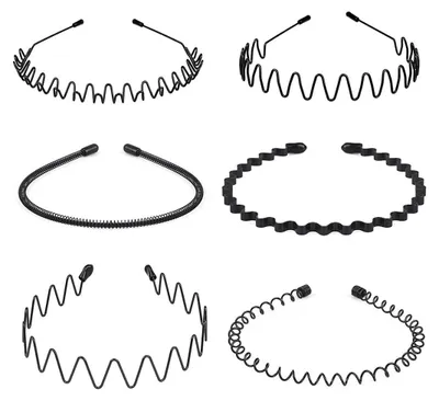 Produktbild von Solidchoice – Set aus 6 Haargummis aus Metall, uni, rutschfest und elastisch