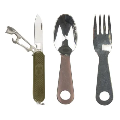 Zdjęcie produktu dla Zestaw sztućców outdoorowych z scyzorykiem