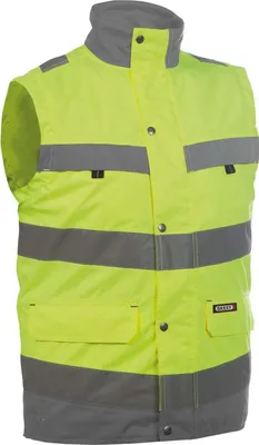 Produktbild von DASSY® Bilbao Warnschutz Weste NEONGELB/ZEMENTGRAU Gr.XL Länge: STANDARD