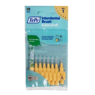 Produktbild von TePe Extra Soft Interdentalbürsten 0,45 mm hellorange 8 Stück
