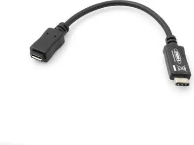 Produktbild von System-S USB 3.1 Typ C (male) zu USB Micro B (female) Datenkabel Ladekabel Adapter Kabel Verlängerung (ca. 15 cm)