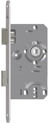 Immagine prodotto di Serratura da infilare ToniTec per porta da camera con arretramento di 55 mm scrocco + catenaccio in plastica destra BB (punta colorata)