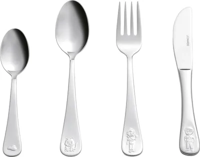 Image de LEONARDO Kinderbesteck BAMBINI AVVENTURA 4-teilig silber 109775 4002541708007