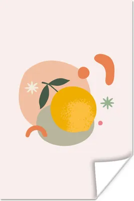 Produktbild von MuchoWow® Poster Zitrone - Sommer - Farben 60x90 cm - Wanddekoration