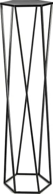 Produktbild von HowHomely Modern Pflanzenständer, Blumenhocker aus Metall Schwarz 100 cm Höhe - Blumenständer für das Haus