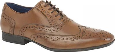 Produktbild von Route 21 Herren Schnürschuhe mit 5 Ösen und Lochmuster DF1172 (47 EU) (Braun)