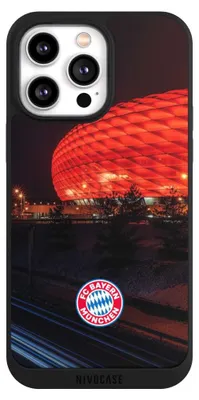 Produktbild von NIVOCASE Handyhülle für Apple iPhone 14 Pro Max Hülle NIVOpure Case Schwarz FC Bayern München FCB Stadion