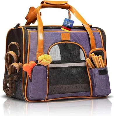 Produktbild von Famanu Transportbox für kleine Haustiere, Katzen, Hunde, Kaninchen - 44x32x34cm bis 6kg