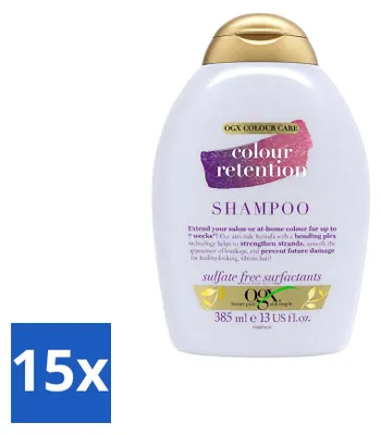 Immagine prodotto di 15 flaconi di shampoo OGX per capelli colorati, 385 ml ciascuno - confezione  - 15 pezzi