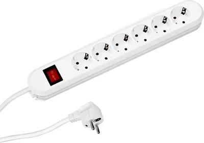 Immagine prodotto di Prese multiple Bachmann SMART a 6 prese, bianche, 5,0 m, con interruttore
