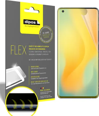 Obrázek produktu pro 2x ochranná fólie pro Vivo X50 Pro, 100% pokrytí displeje, dipos Flex