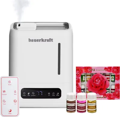 Zdjęcie produktu dla Nawilżacz powietrza filtr UV aromaterapia pilot timer Bauerkraft + olejki