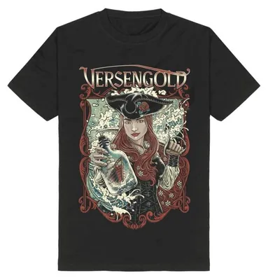 Produktbild von Versengold T-Shirt Herren Klabauterfrau schwarz Band-Merch, Bands 100% Baumwolle S