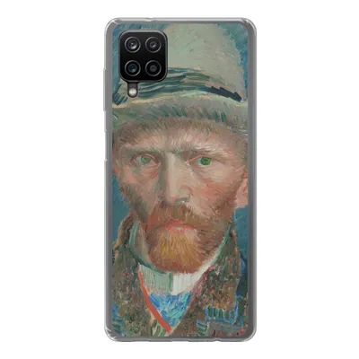 Produktbild von MuchoWow® Handyhülle Schutzhülle Hülle für Samsung Galaxy A12 Selbstporträt 1887 - Gemälde von Vincent van Gogh Silikon Softcase Handy Hülle - Bild