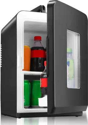 Produktbild von Jopassy Mini Kühlschrank freistehend kompakte Mini-Bar Kompressionskühlung 15 Liter Fassungsvermögen Rot Hausbar Minikühlschrank Getränkekühlschrank
