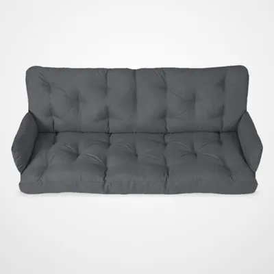 Image de Coussin d'assise Beautissu pour balancelle Hollywood Flair HS, 180 x 50 x 8 cm, graphite