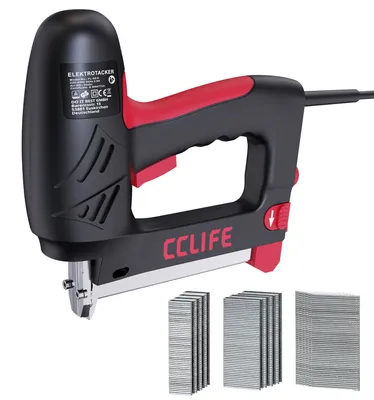 Produktbild von CCLIFE Elektrotacker Typ 53 & Typ 47, 250 Klammern & 250 Nägel