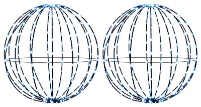 Productafbeelding van Kerst Finial Licht 2 st 384 LED's Blauw Diameter 60 x 63 cm