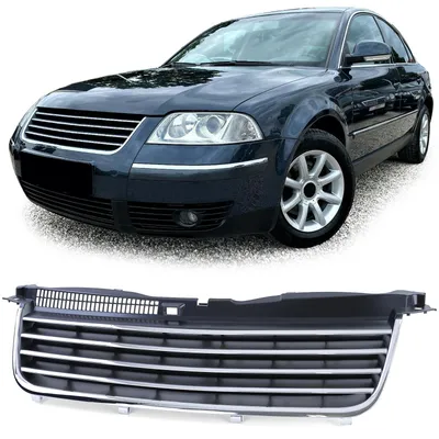 Sport Kühlergrill Grill ohne Emblem Chrom Leisten für VW Passat 3BG ab 2000-2005 – Produktansicht
