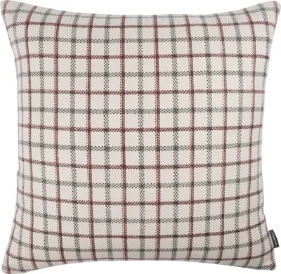 Produktbild von Kissen - Beige - Rot - 43 x 43 cm - Karomuster