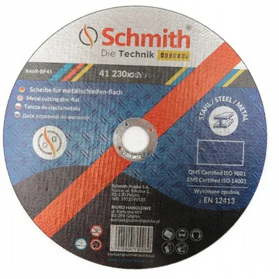Obrázek produktu pro Řezací kotouč Schmith, kov, 230x3,2 mm, diamantový