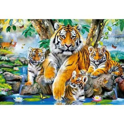 Produktbild von CASTORLAND Puzzle Tygři u řeky 1000 dílků