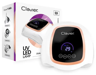 Zdjęcie produktu dla Lampa UV LED do żeli i hybryd, Clavier, 168W, mocne, białe światło, model Q82-NRIB3