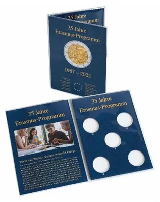 Produktbild von Münzkarte für 5 dt. 2-Euro-Gedenkmünzen Erasmus 2022