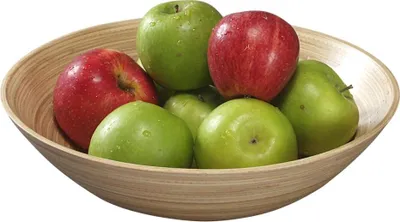 Produktbild von 2 Stück Kesper Obst-und Gebäckschale, Holzschale, Servierschale, hell, aus Bambus, Höhe: 90 mm, Ø 300 mm
