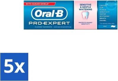 Produktbild von Oral-B Pro Expert Zahnpasta – Sensitiv & Aufhellend – 75 ml - Vorteilspack - 5 Stücke