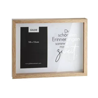 Produktbild von Bilderrahmen MDF mit Spruch natur 46079 19,5x24,5cm "Die schönsten Er.."