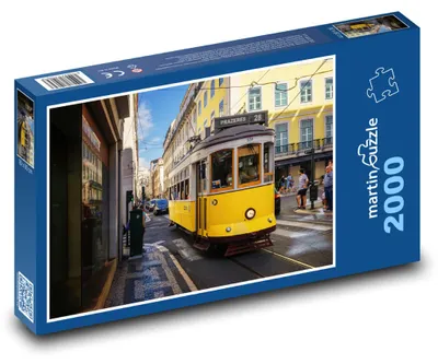 Zdjęcie produktu dla martinpuzzle - Puzzle 2000 - Żółty tramwaj w mieście