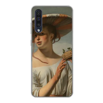 Produktbild von MuchoWow® Handyhülle Schutzhülle Hülle für Samsung Galaxy A30s Mädchen mit breitem Hut - Gemälde von Cäsar Boëtius van Everdingen Silikon Softcase Handy Hülle - Karteninhaber