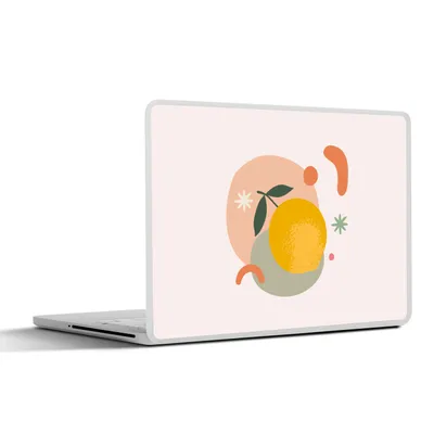 Produktbild von MuchoWow® Laptop Aufkleber Sticker Cover Zitrone - Obst - Pastell 25x18 cm - Laptop-Deko