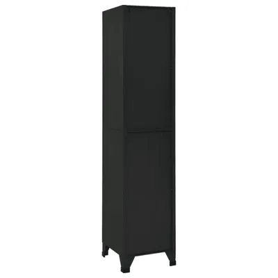 Produktbild von Schließfachschrank Schwarz 38x40x180 cm Stahl