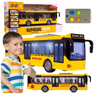 Produktbild von Stator Schulbus mit Licht, Sound & Türen 1:16