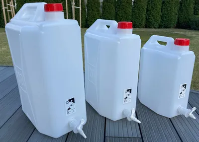 Produktbild von Wasserkanister Behälter Wassertank mit Deckel und Hahn Camping Kanister 30 Liter weiß